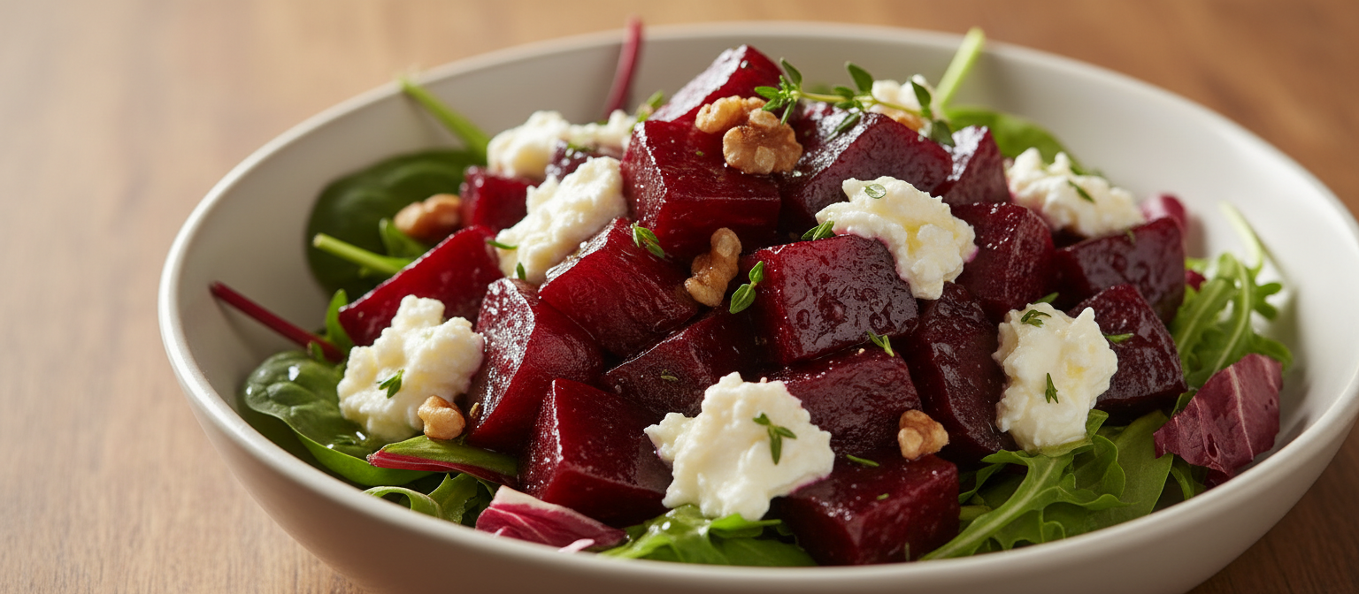 Balsamic Roasted Beet Salad with Goat Cheese gallery photo