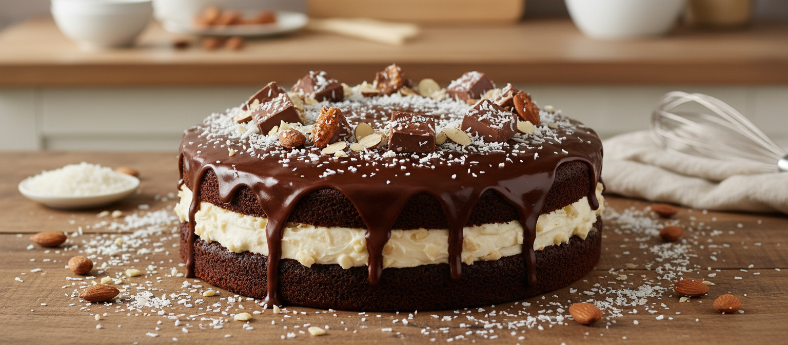 Chocolate Almond Joy Cake with Coconut Frosting gallery photo