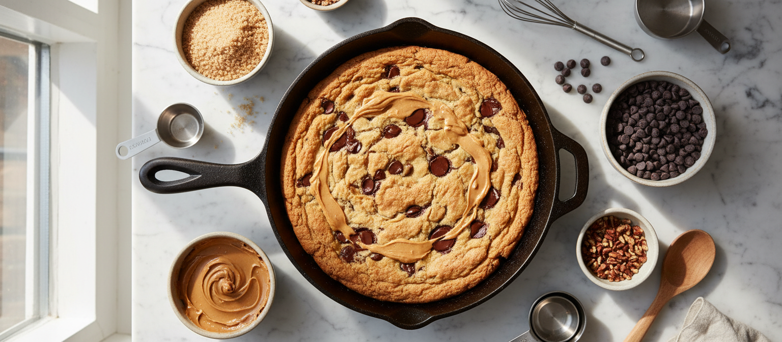 Chocolate Chip Peanut Butter Skillet Cookie gallery photo