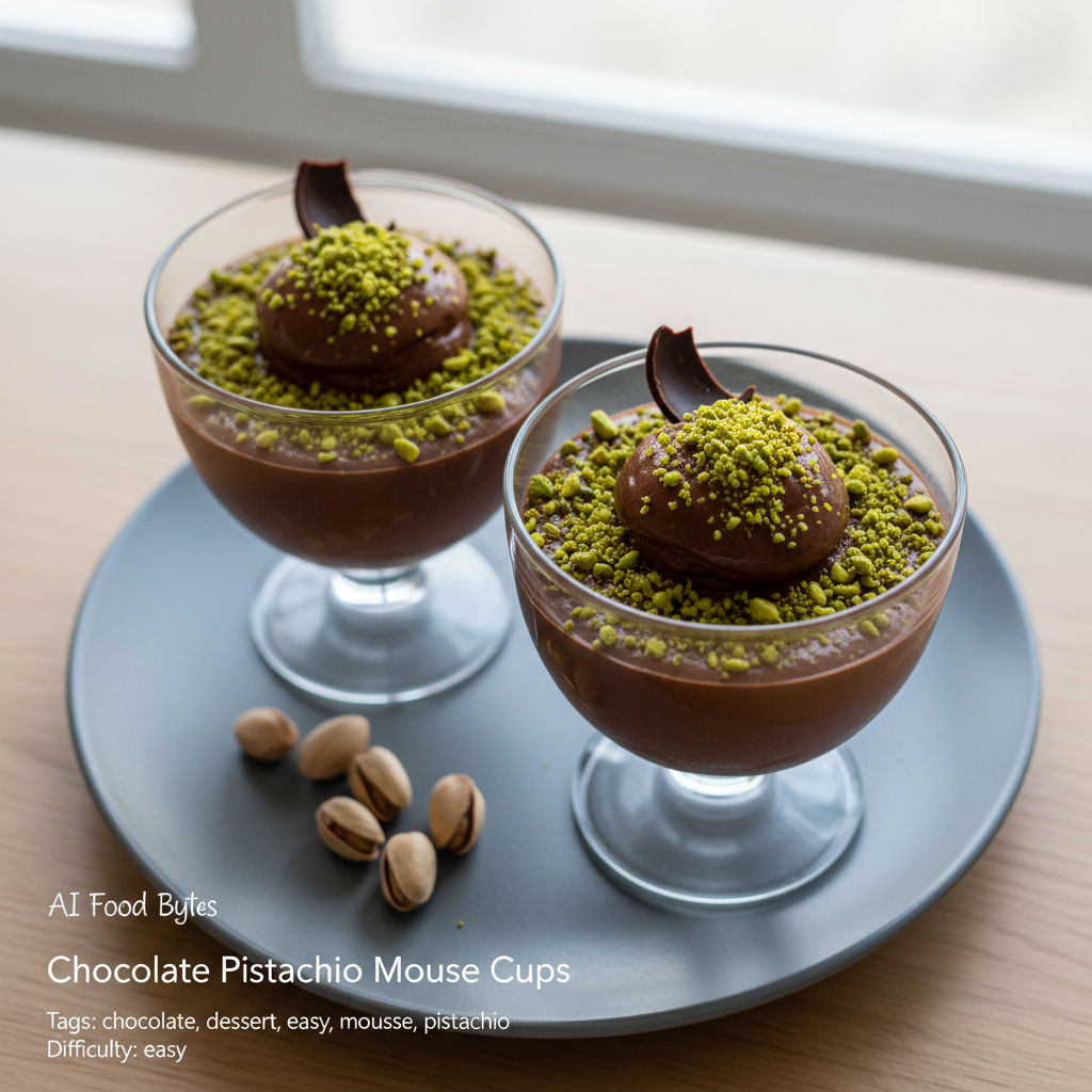 Chocolate Pistachio Mousse Cups gallery photo
