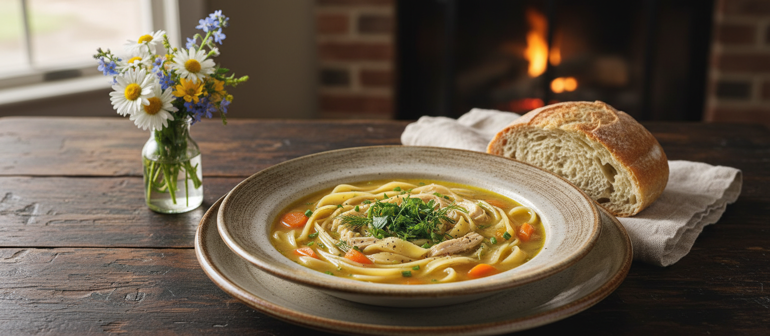 Classic Chicken Noodle Soup with Fresh Herbs gallery photo