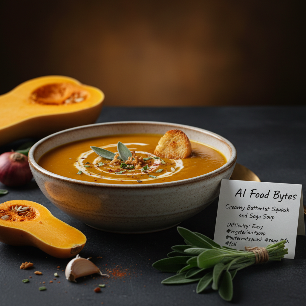 Creamy Butternut Squash and Sage Soup gallery photo