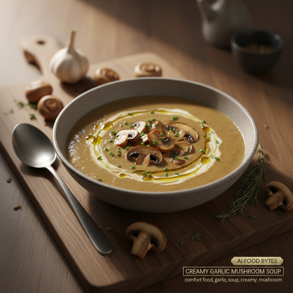 Creamy Garlic Mushroom Soup gallery photo