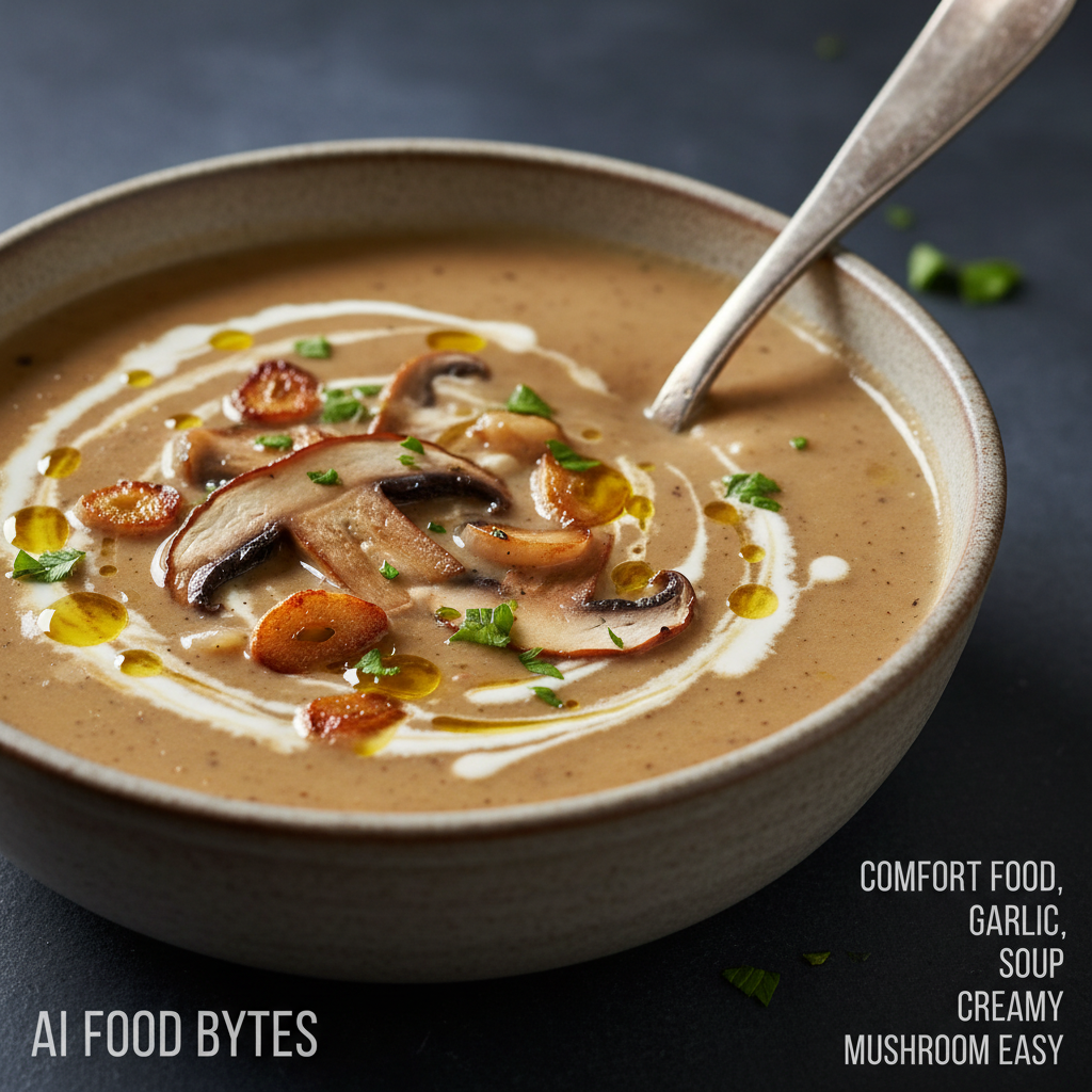 Creamy Garlic Mushroom Soup gallery photo