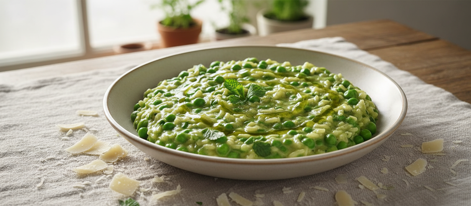 Creamy Garlic Parmesan Risotto with Peas gallery photo