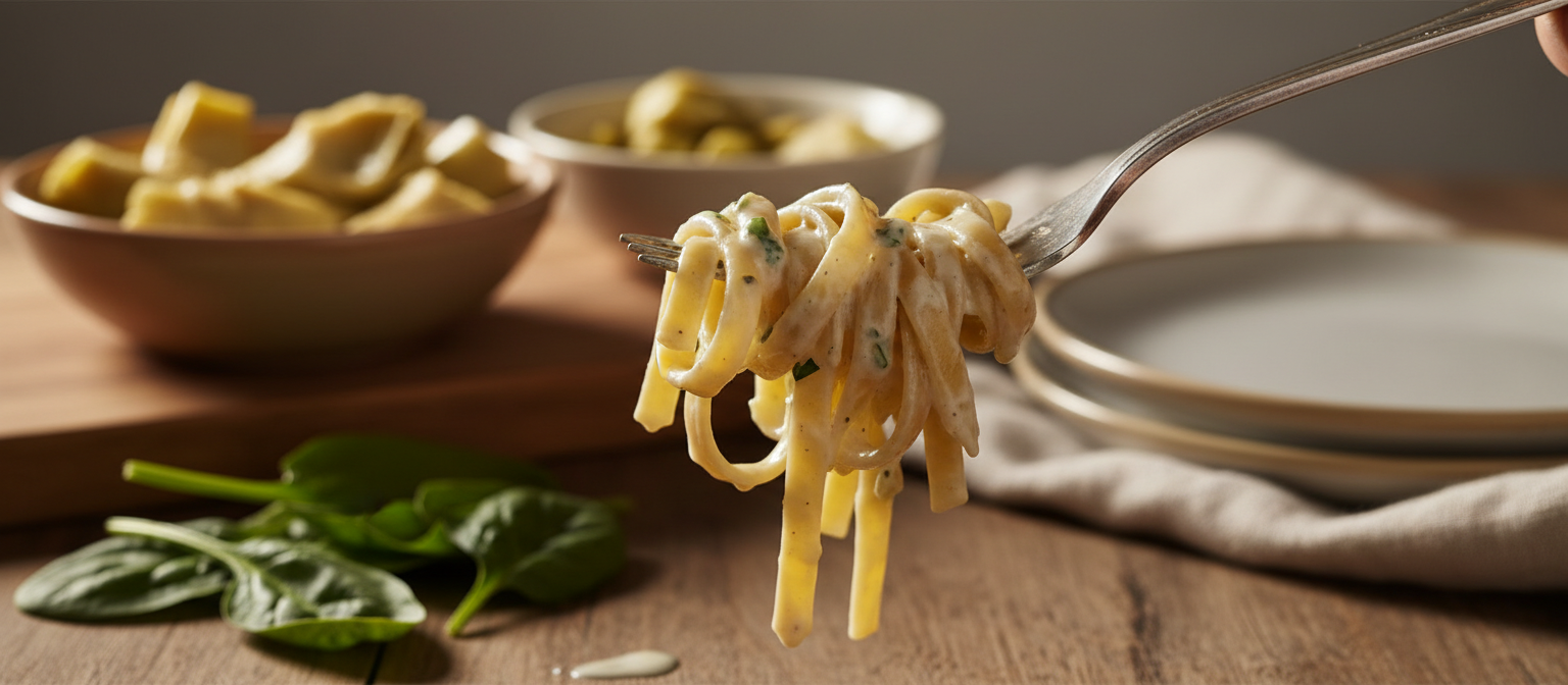 Creamy Spinach and Artichoke Pasta gallery photo
