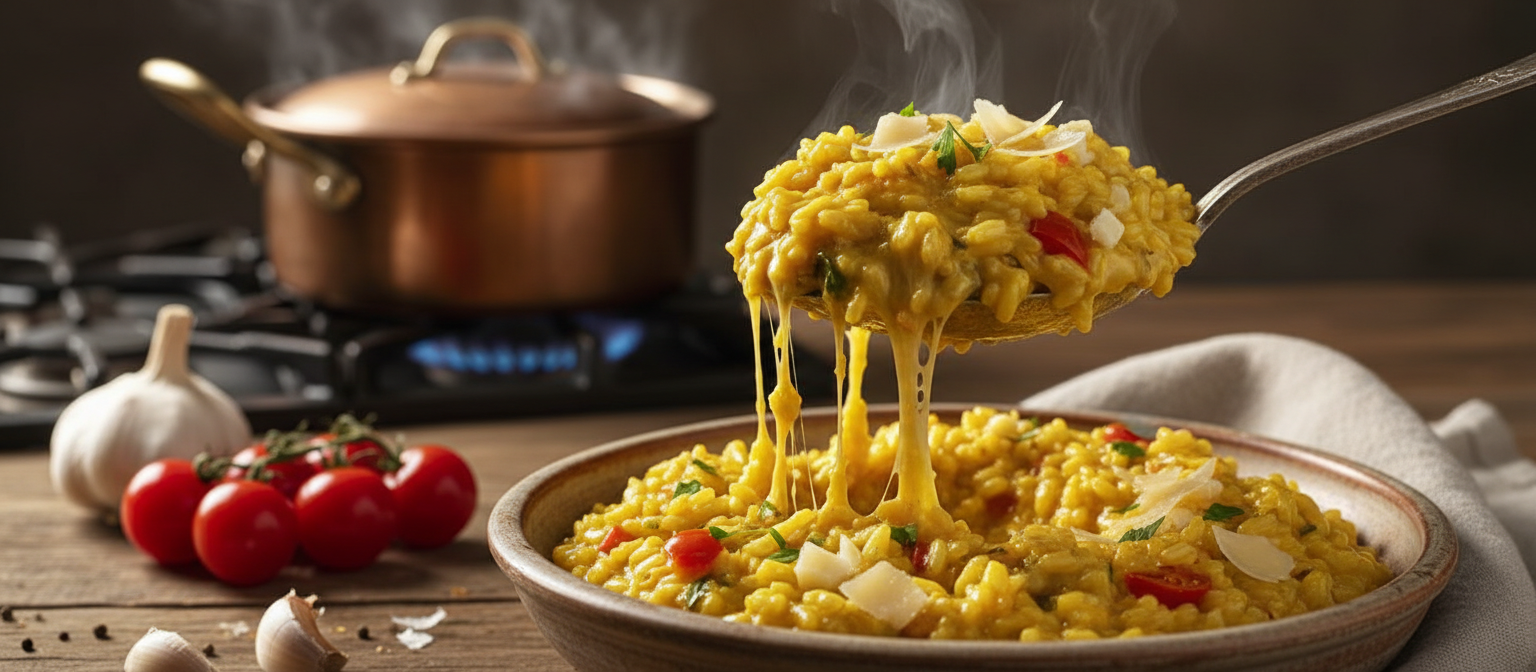 Creamy Tomato Basil Risotto with Parmesan gallery photo