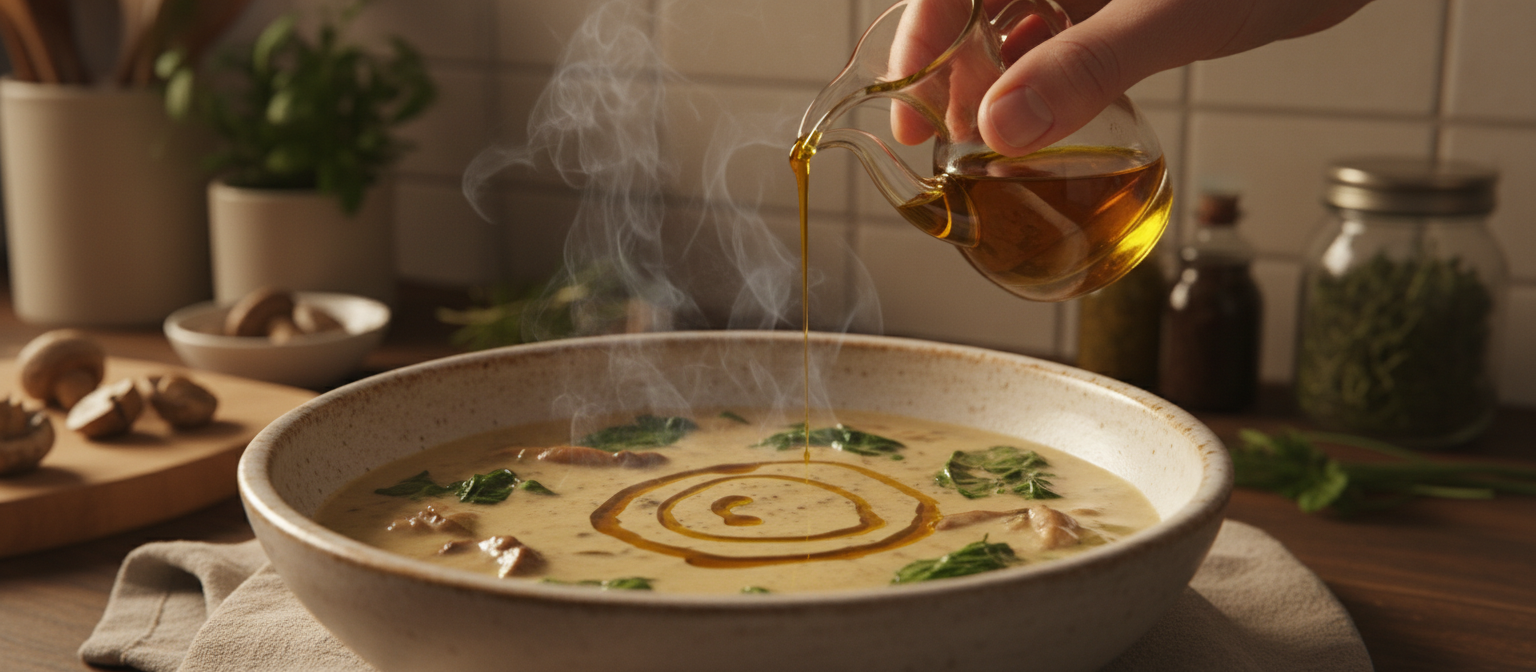 Creamy Wild Mushroom and Spinach Soup gallery photo