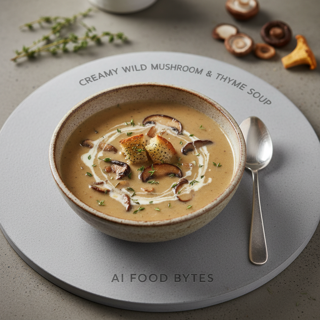 Creamy Wild Mushroom and Thyme Soup gallery photo
