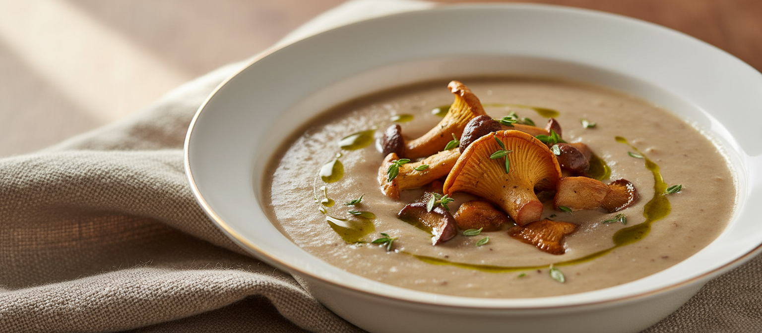 Creamy Wild Mushroom Soup with Thyme gallery photo