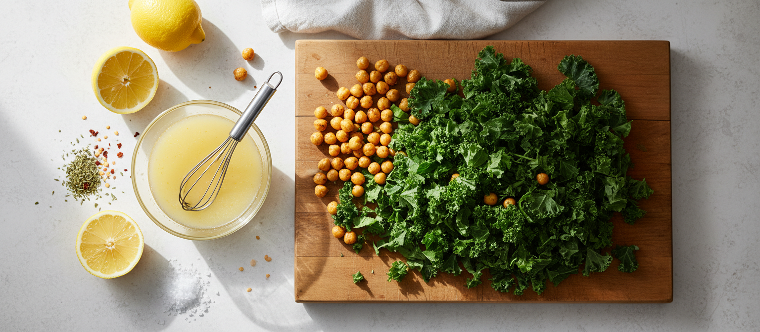 Crispy Roasted Chickpea and Kale Salad gallery photo