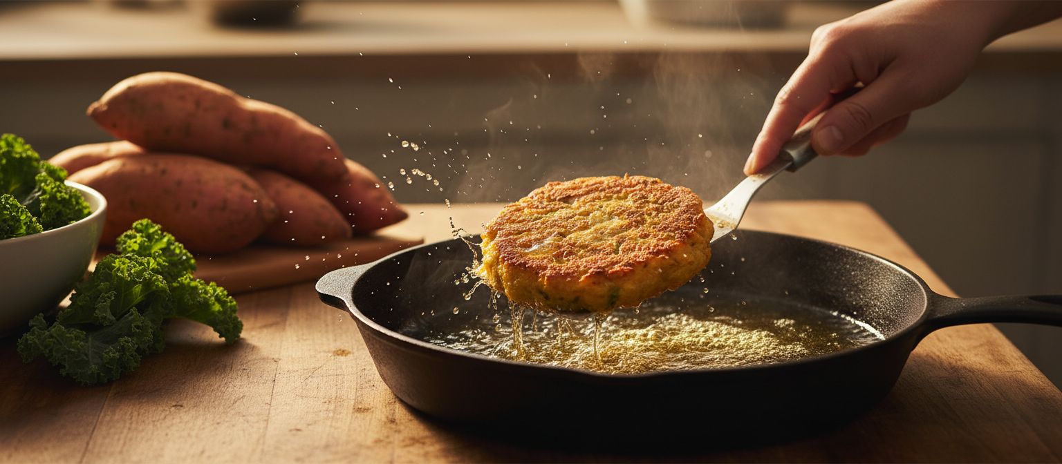 Crispy Sweet Potato and Kale Fritters gallery photo