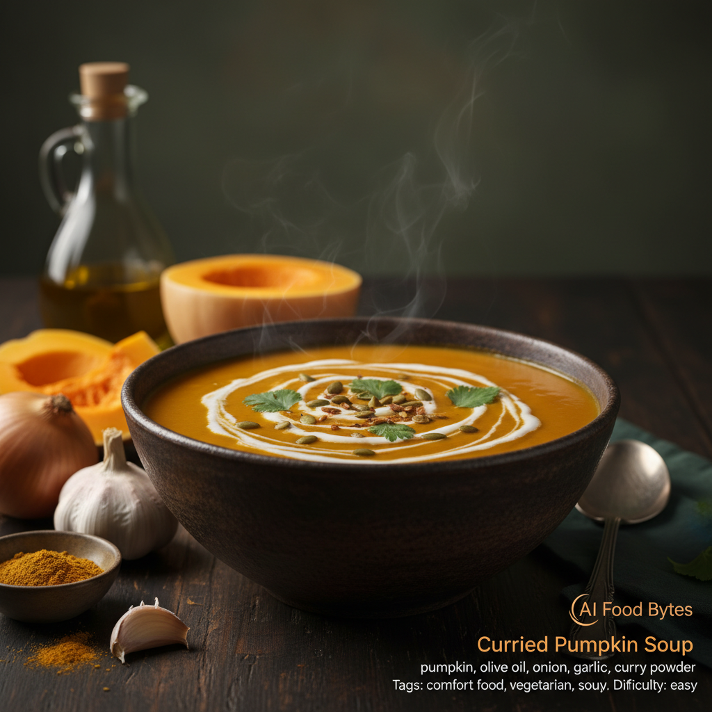 Curried Pumpkin Soup with Coconut Cream gallery photo