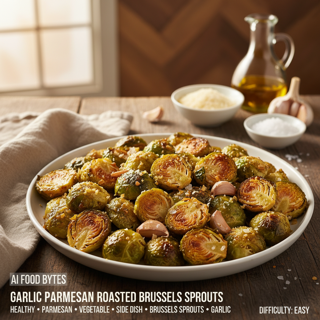 Garlic Parmesan Roasted Brussels Sprouts gallery photo