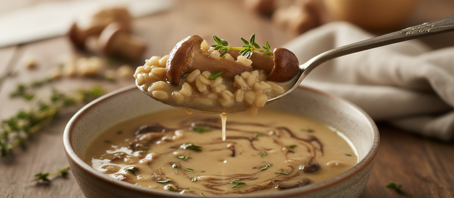 Hearty Wild Mushroom and Barley Soup gallery photo