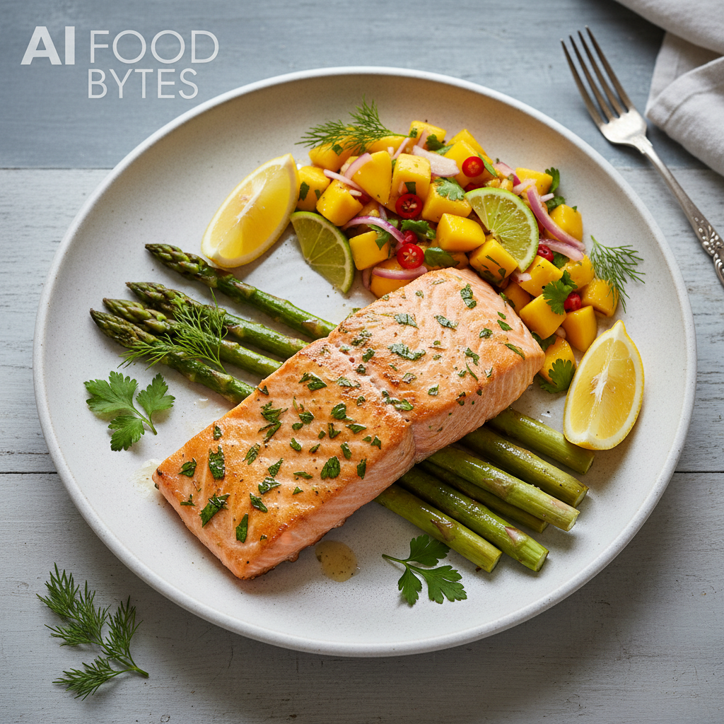 Herb-Infused Grilled Salmon with Mango Salsa gallery photo