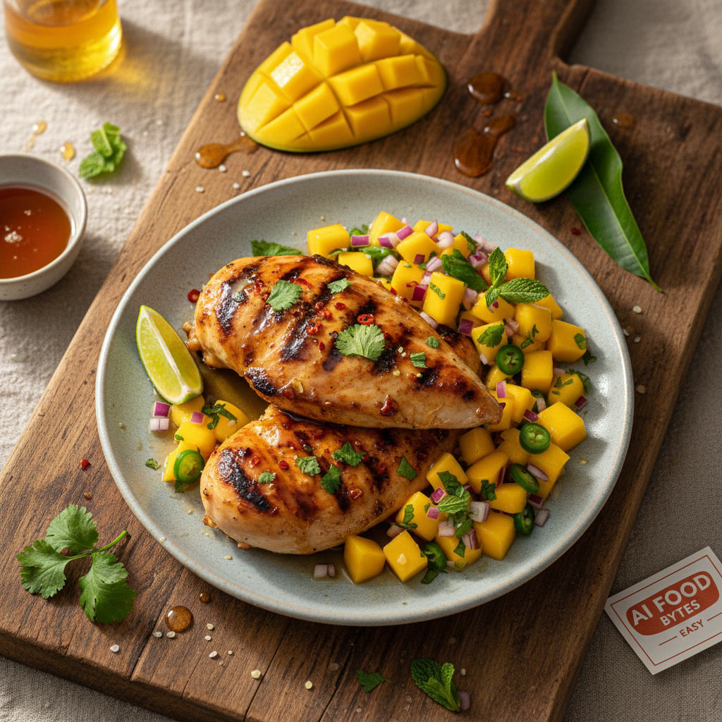 Honey Glazed Grilled Chicken with Mango Salsa gallery photo
