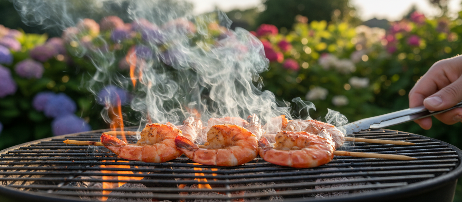 Lemon Herb Grilled Shrimp Skewers with Garlic Rice gallery photo