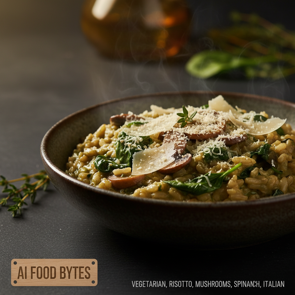 Mushroom and Spinach Risotto with Parmesan gallery photo