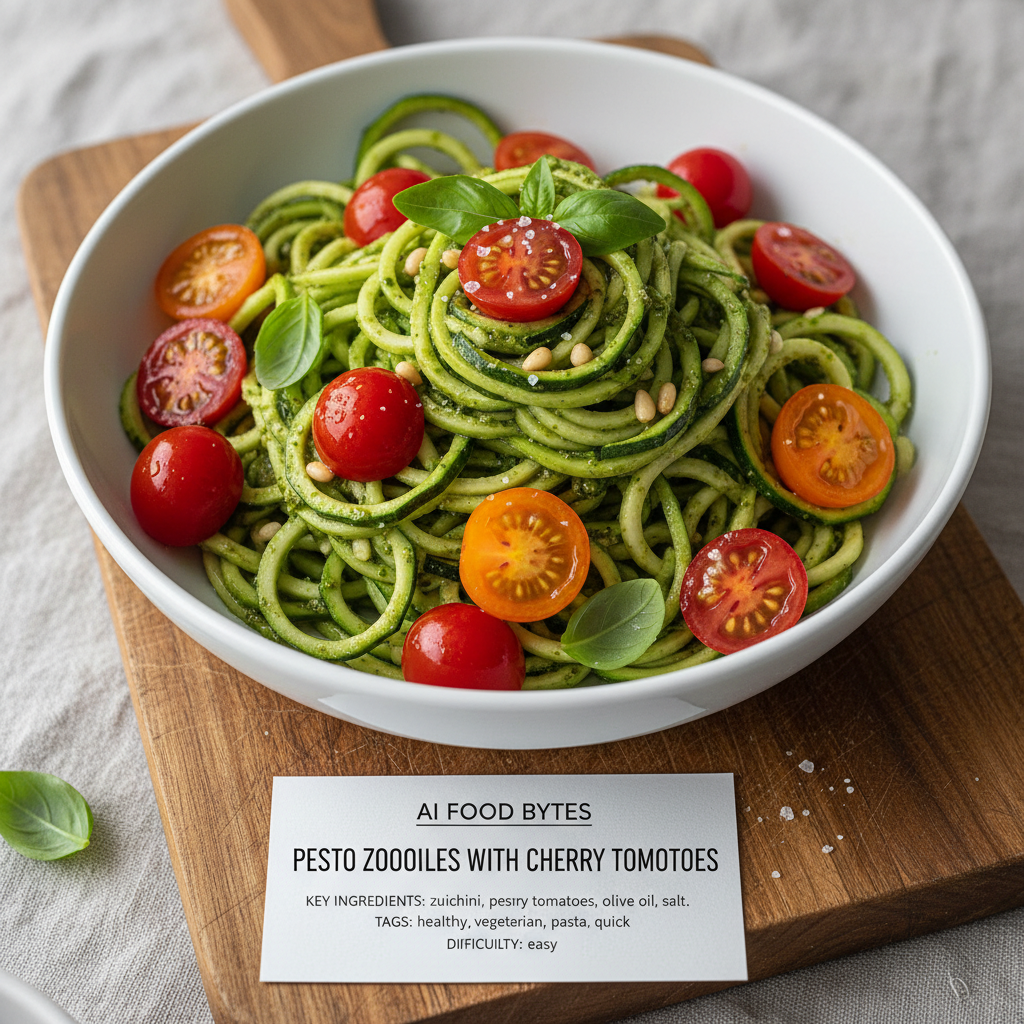 Pesto Zoodles with Cherry Tomatoes gallery photo
