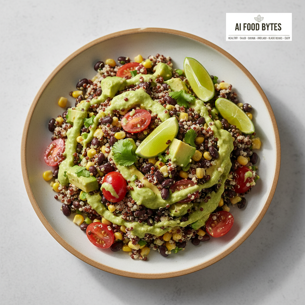 Quinoa and Black Bean Salad with Avocado Lime Dressing gallery photo