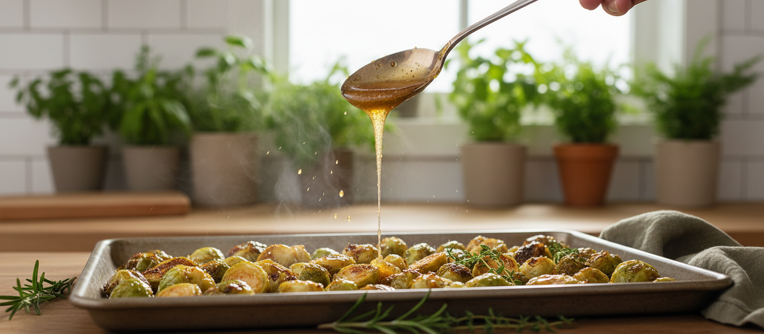 Roasted Brussels Sprouts with Honey Mustard Glaze gallery photo