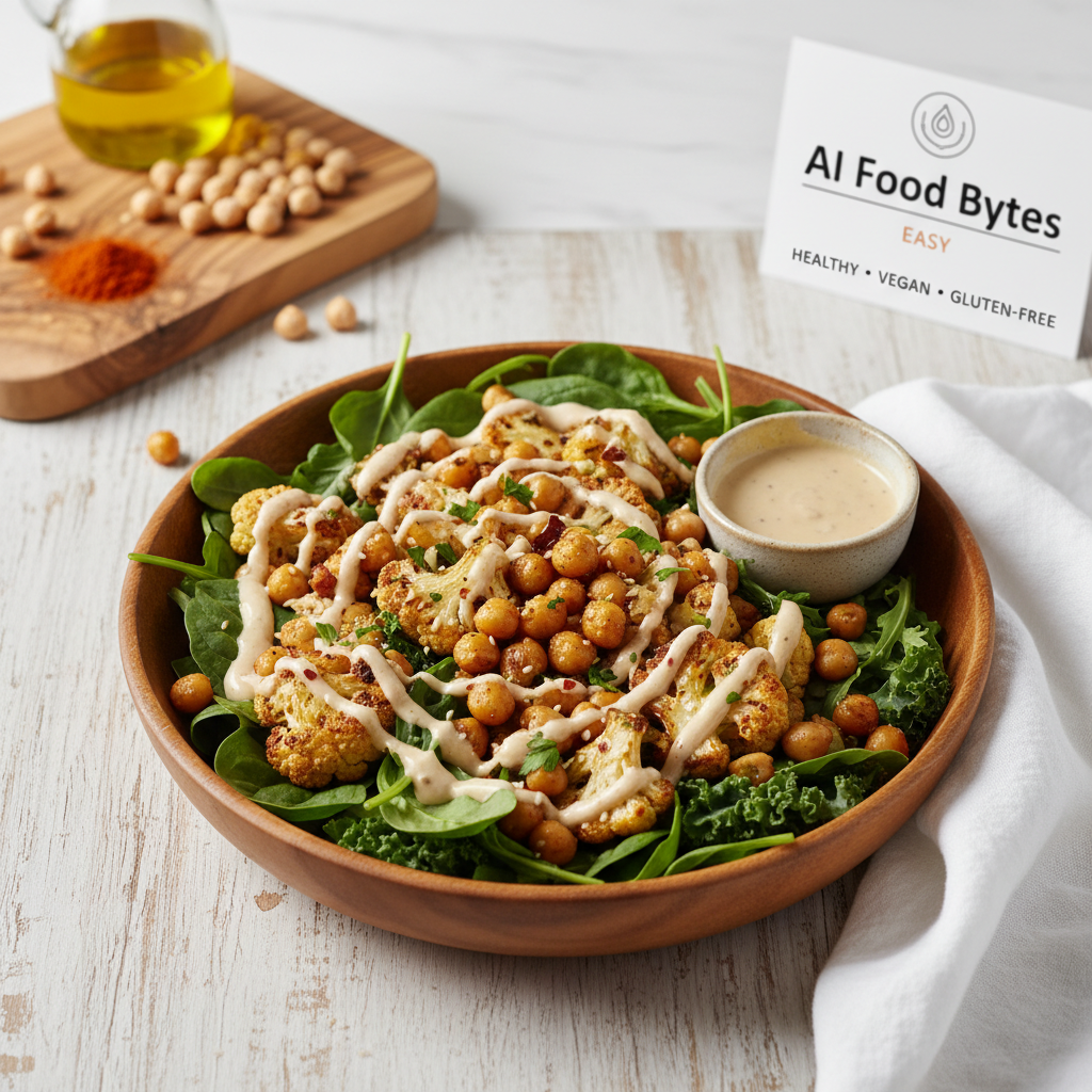 Roasted Cauliflower and Chickpea Salad with Tahini Dressing gallery photo