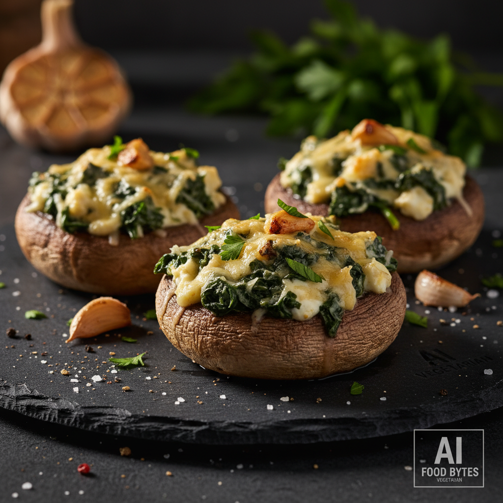 Roasted Garlic and Spinach Stuffed Portobello Mushrooms gallery photo