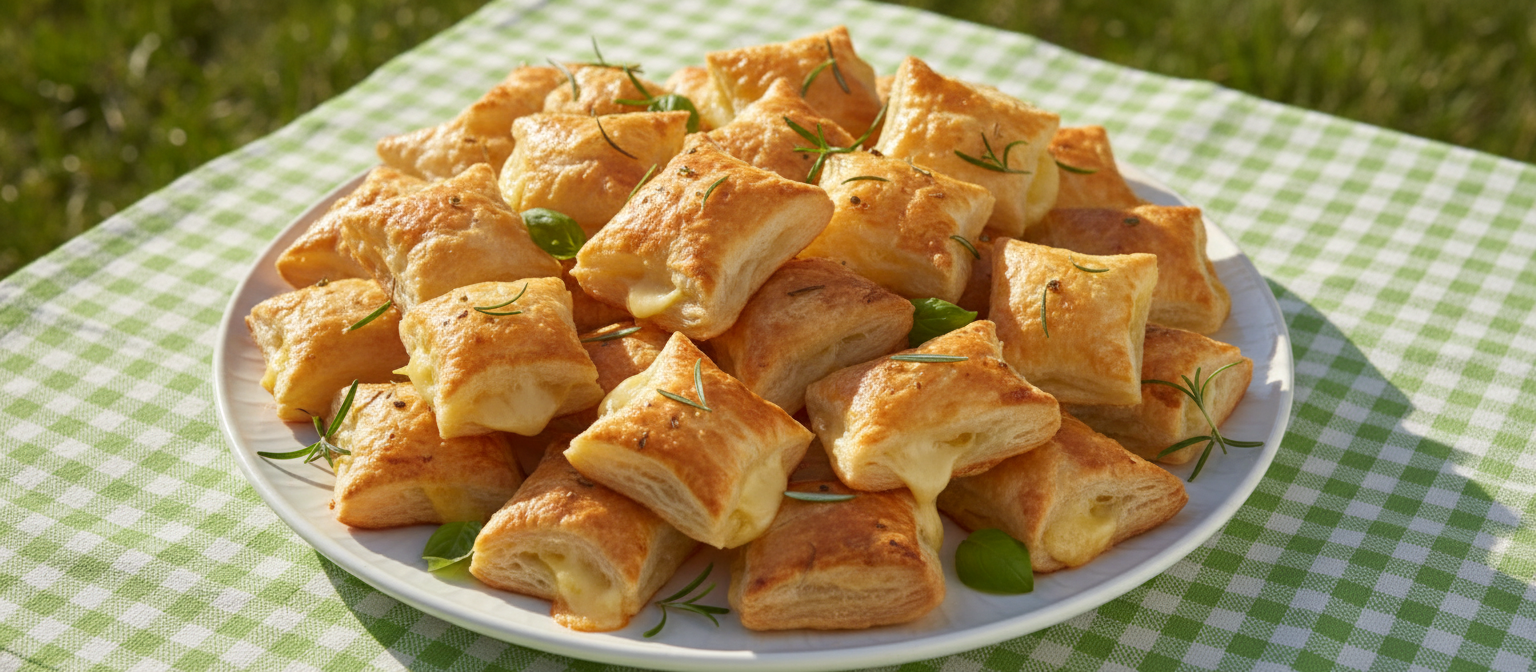 Savory Herb and Cheese Puff Pastry Bites gallery photo