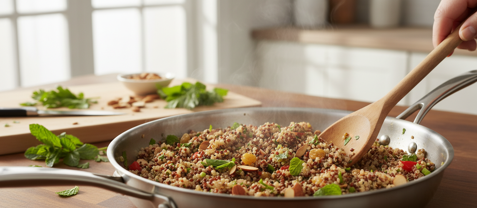 Savory Herb-Infused Quinoa Pilaf with Almonds gallery photo