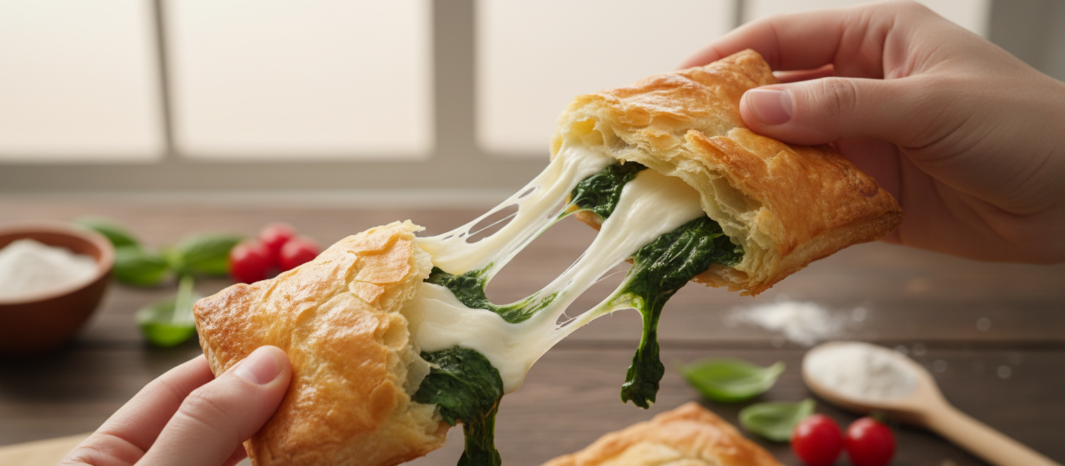 Savory Spinach and Cheese Stuffed Puff Pastry gallery photo