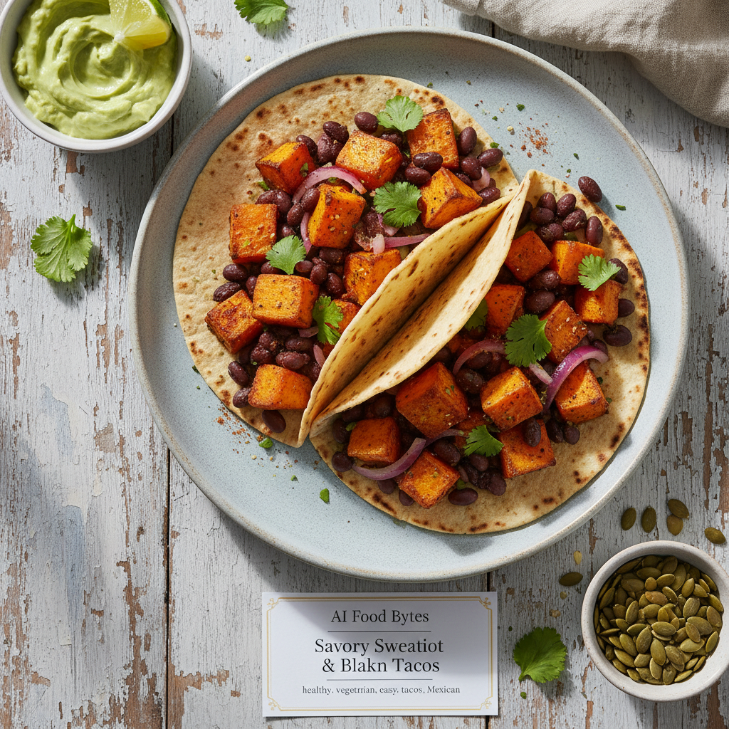 Savory Sweet Potato and Black Bean Tacos gallery photo