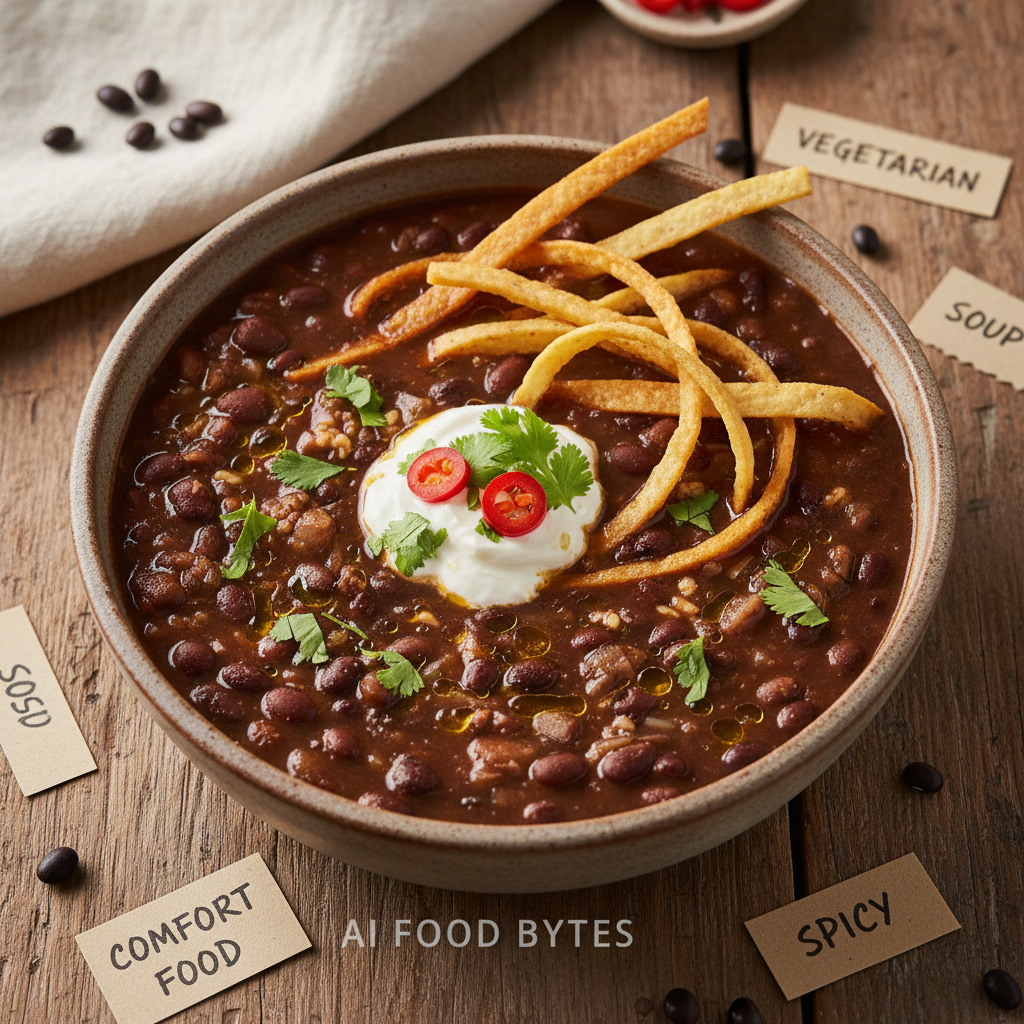 Spicy Black Bean Tortilla Soup gallery photo