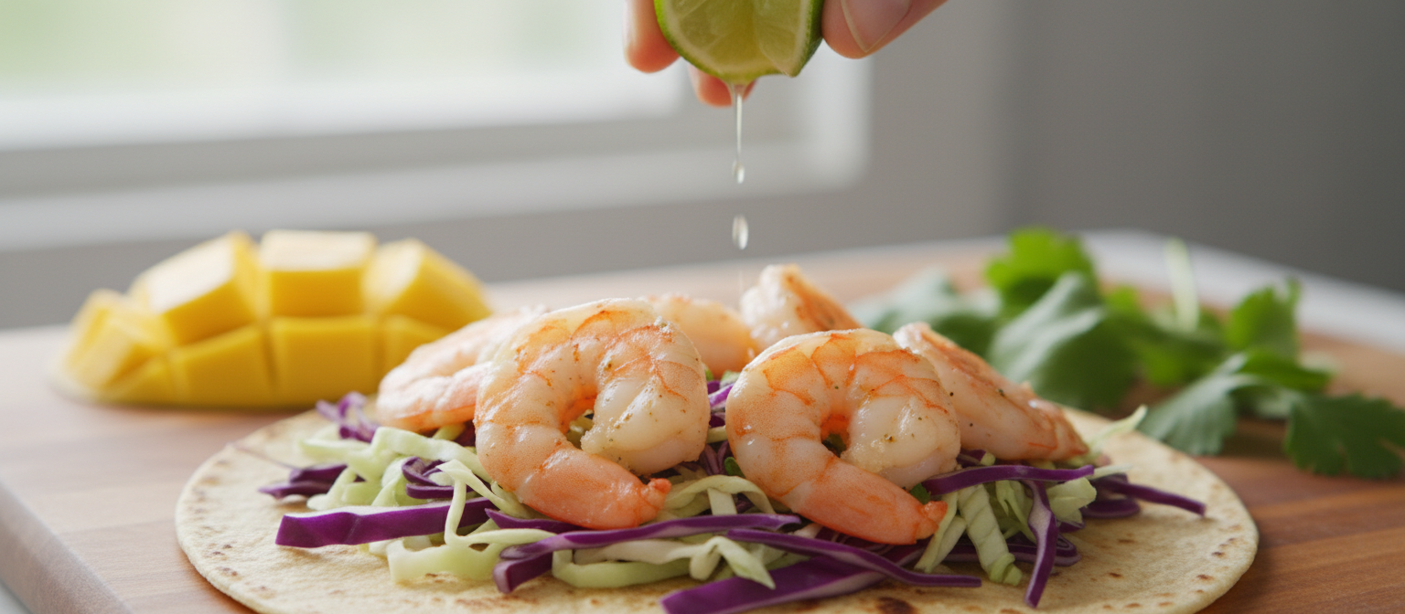 Spicy Garlic Shrimp Tacos with Mango Salsa gallery photo