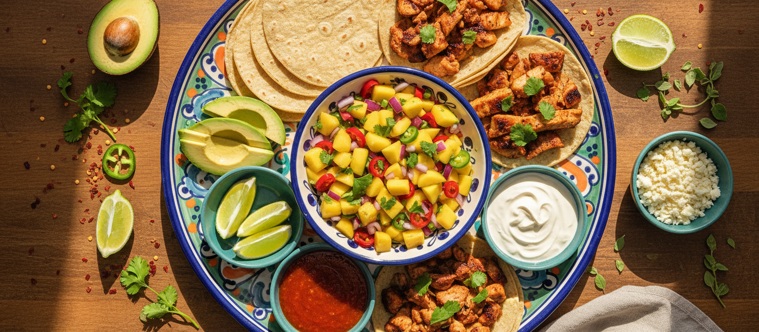 Spicy Garlic Shrimp Tacos with Mango Salsa gallery photo