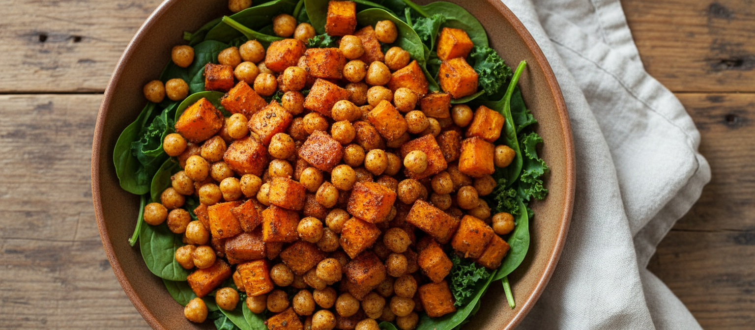 Spicy Roasted Chickpea and Sweet Potato Bowl gallery photo