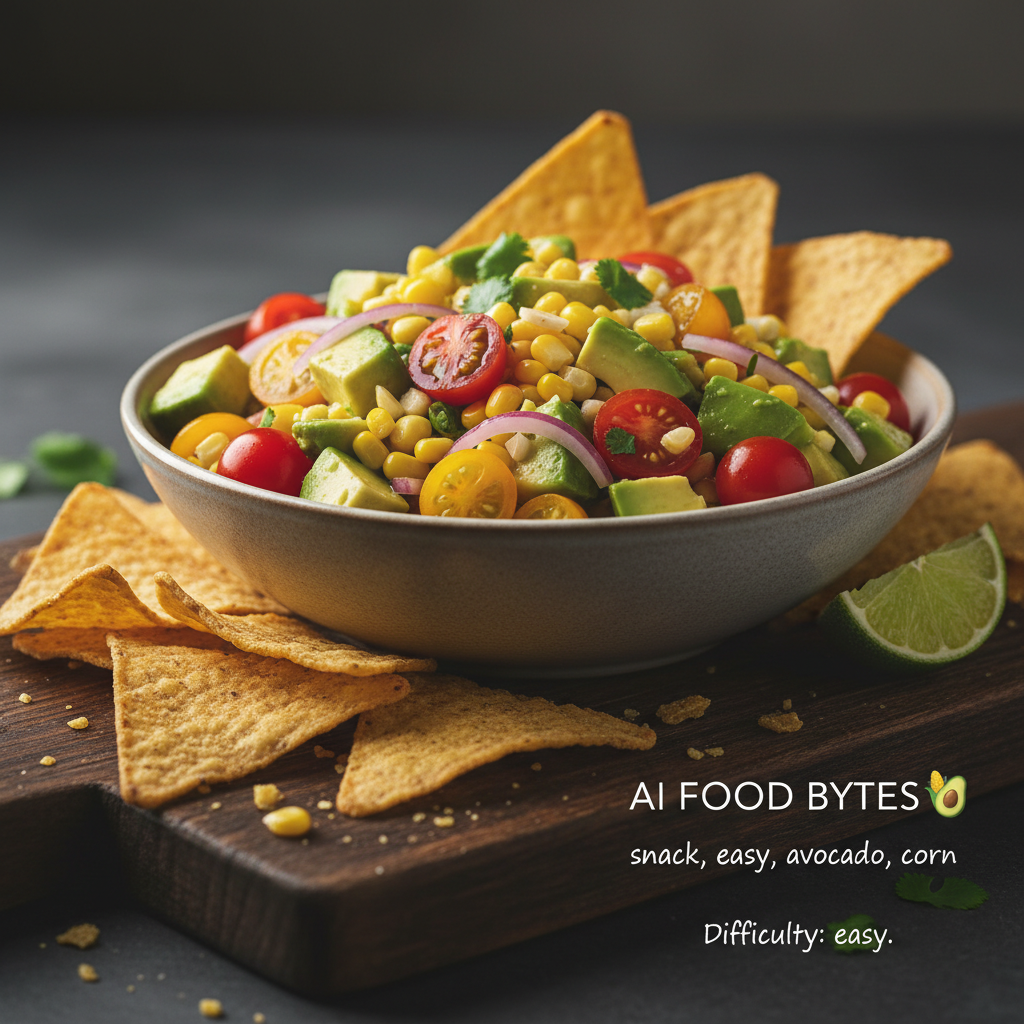 Sweet Corn and Avocado Salsa with Tortilla Chips gallery photo