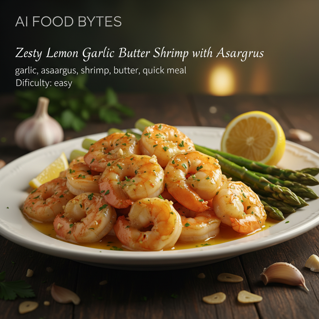 Zesty Lemon Garlic Butter Shrimp with Asparagus gallery photo