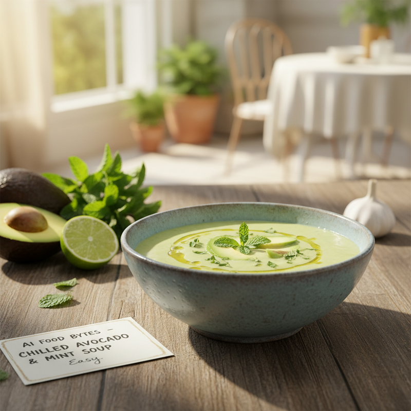 Chilled Avocado and Mint Soup hero image