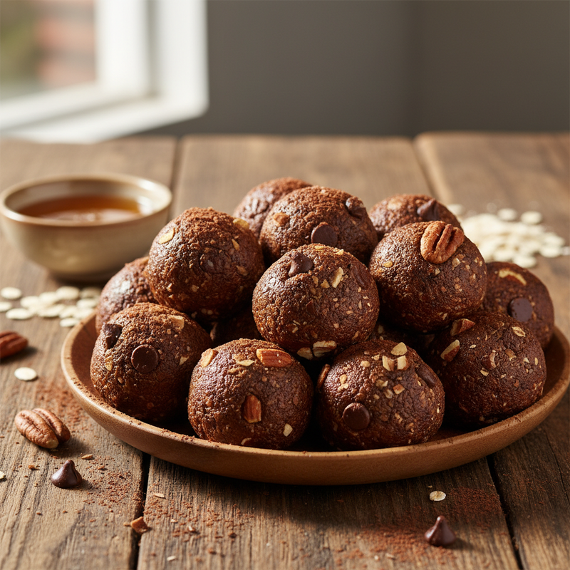 Chocolate Almond Butter Protein Balls hero image