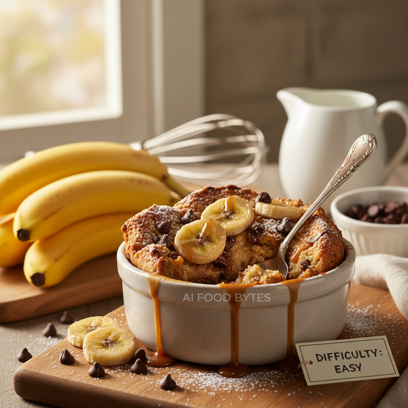 Chocolate Chip Banana Bread Pudding hero image