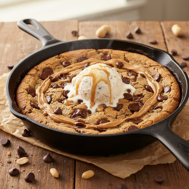 Chocolate Chip Peanut Butter Skillet Cookie hero image