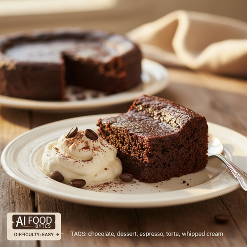 Chocolate Espresso Torte with Whipped Cream preview