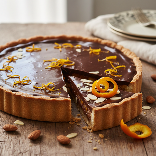 Chocolate Orange Tart with Almond Crust preview