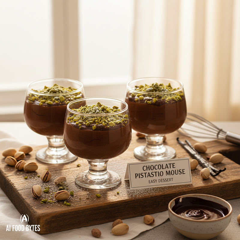 Chocolate Pistachio Mousse Cups hero image