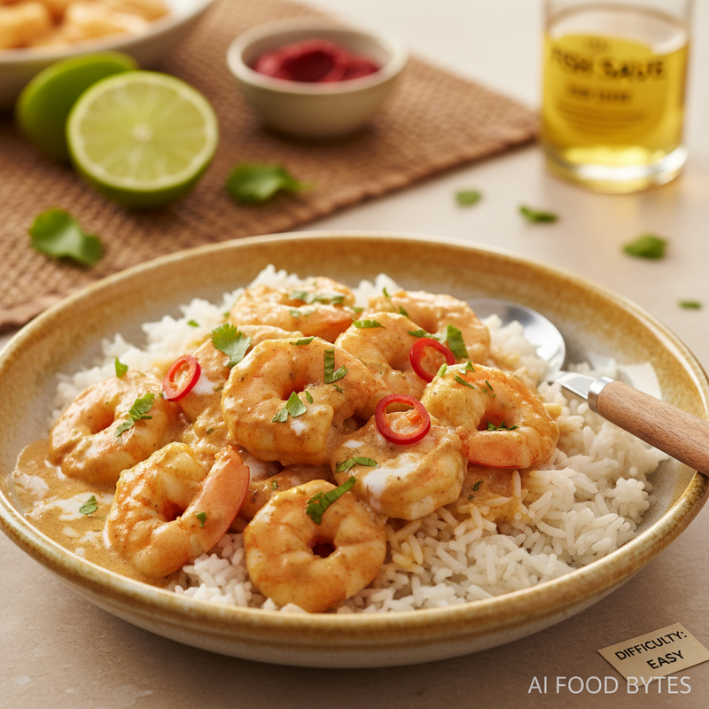 Coconut Curry Shrimp with Jasmine Rice hero image
