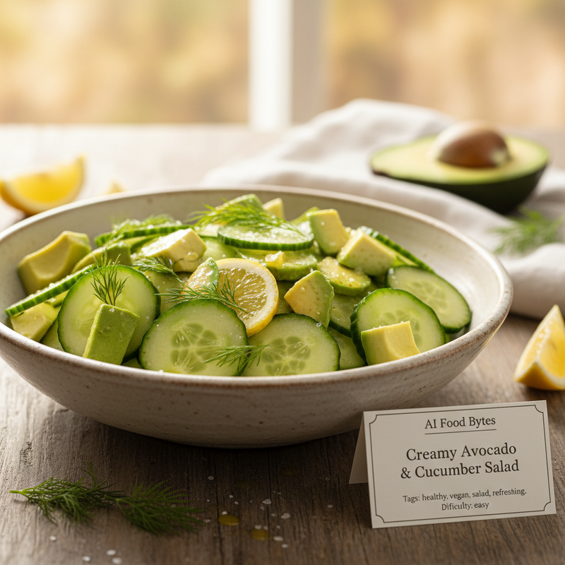Creamy Avocado and Cucumber Salad hero image