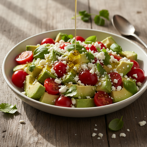Creamy Avocado and Tomato Salad with Feta preview