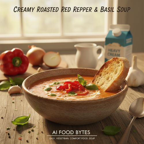 Creamy Roasted Red Pepper and Basil Soup preview