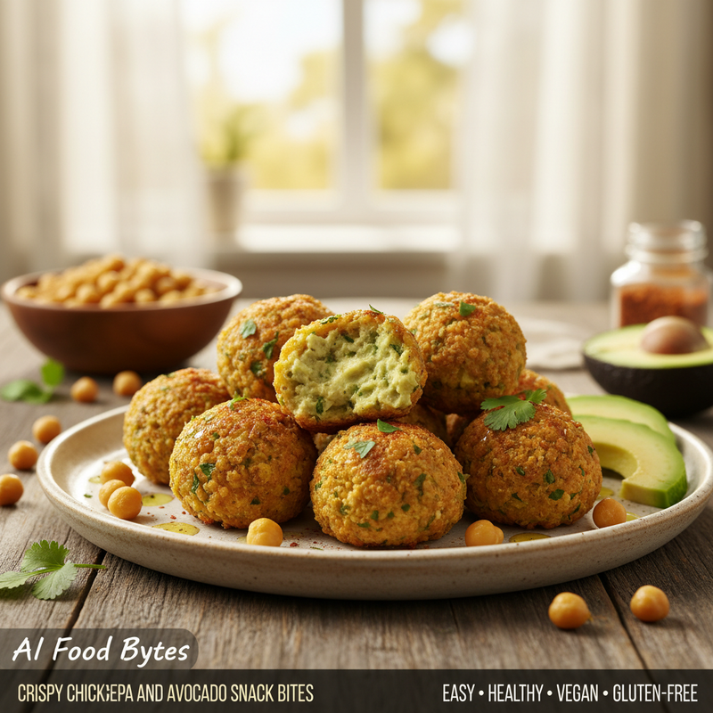 Crispy Chickpea and Avocado Snack Bites hero image